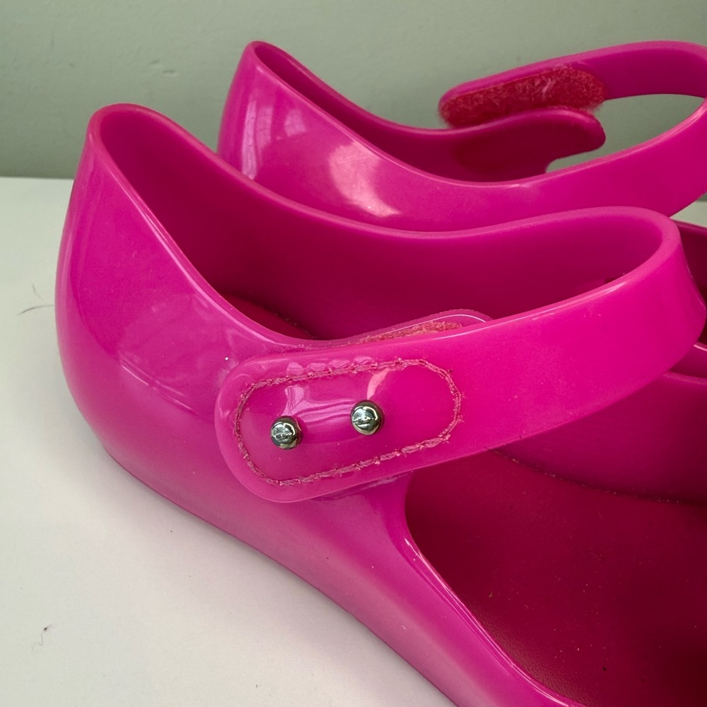 Mini Melissa Jelly Flats Ultragirl Sweet X Pink Ballerina Shoes, girls size 12 - Picture 3 of 9